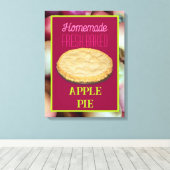 Hausgemachte, frisch gebackene Apfelkuchen Leinwanddruck (Insitu (Holzboden))