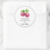 Hausgemachte Fruchtmarke für Sie Runder Aufkleber (Tasche)