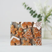 Hausgemachte Gingerbrote Cookies Postkarte (Stehend Vorderseite)
