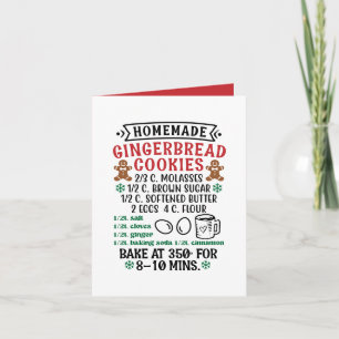Hausgemachte Gingerbrotkekse anpassbar Feiertagskarte