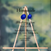 Hausgemachte Heidelbeermarmelade aus Liebe fügen T Acrylschild (Neutral)