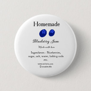 Hausgemachte Heidelbeermarmelade aus Liebe fügen T Button