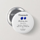 Hausgemachte Heidelbeermarmelade aus Liebe fügen T Button (Vorne & Hinten)