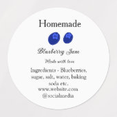 Hausgemachte Heidelbeermarmelade aus Liebe fügen T Etiketten (Design 1)