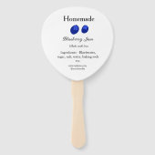 Hausgemachte Heidelbeermarmelade aus Liebe fügen T Fächer (Rückseite)