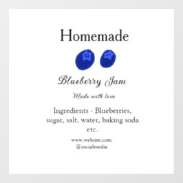 Hausgemachte Heidelbeermarmelade aus Liebe fügen T Fensteraufkleber