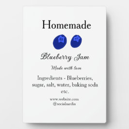 Hausgemachte Heidelbeermarmelade aus Liebe fügen T Fotoplatte