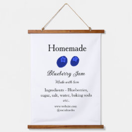 Hausgemachte Heidelbeermarmelade aus Liebe fügen T Wandteppich Mit Holzrahmen