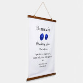 Hausgemachte Heidelbeermarmelade aus Liebe fügen T Wandteppich Mit Holzrahmen (Gewinkelt)