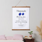 Hausgemachte Heidelbeermarmelade aus Liebe fügen T Wandteppich Mit Holzrahmen (Schlafzimmer)