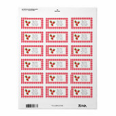 Hausgemachte Himbeere sum mer Fruchtmarmelade hemm Adressaufkleber (Vorne)