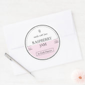 hausgemachte Himbeerjametikett Runder Aufkleber (Umschlag)