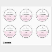 hausgemachte Himbeerjametikett Runder Aufkleber (Blatt)