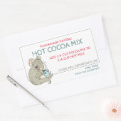 Hausgemachte Holiday Hot Cocoa Marke Rechteckiger Aufkleber (Umschlag)