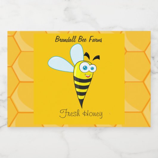 Hausgemachte Honey Jar Labels - Custom Honey Label Lebensmitteletikett (Einzelnes Label)