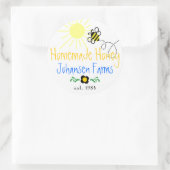 Hausgemachte Honig - Personalisiert Runder Aufkleber (Tasche)