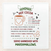 Hausgemachte Hot Cacao Cookie Rezept Weihnachtsges Glasuntersetzer (Vorderseite)