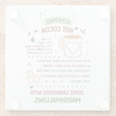 Hausgemachte Hot Cacao Cookie Rezept Weihnachtsges Glasuntersetzer (Rückseite)