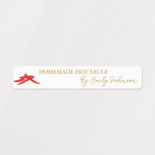 Hausgemachte Hot Chili Sauce Thin Label Etiketten (Design 1)
