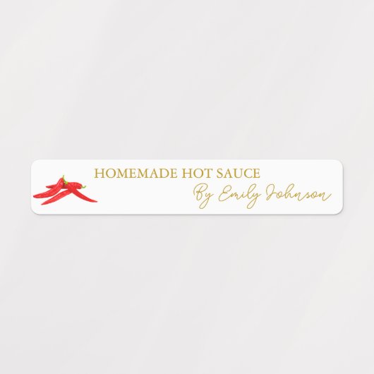 Hausgemachte Hot Chili Sauce Thin Label Etiketten (Design 2)