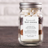 Hausgemachte Hot Cocoa Mix Geschenketikett Lebensmitteletikett