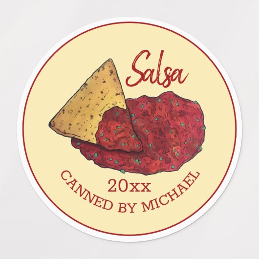 Hausgemachte Hot Tomato Salsa Zuhause Konservierun Etiketten (Design 2)