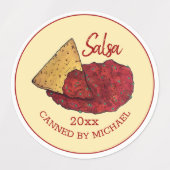 Hausgemachte Hot Tomato Salsa Zuhause Konservierun Etiketten (Design 1)