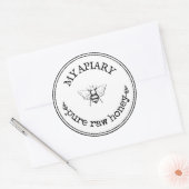 Hausgemachte Hummeln Bauernhof Runde Etiketten Auf Runder Aufkleber (Umschlag)