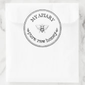 Hausgemachte Hummeln Bauernhof Runde Etiketten Auf Runder Aufkleber (Tasche)