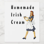 Hausgemachte Irish Cream Label Geschenk St Patrick Weinetikett (Einzelnes Label)