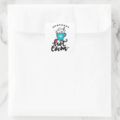 Hausgemachte kakaohaltige Labels Quadratischer Aufkleber (Tasche)