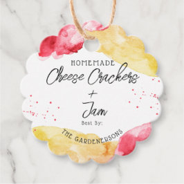 Hausgemachte Käse Crackers & Jam Geschenkanhänger