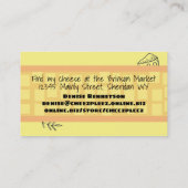 Hausgemachte Käsehechtkräuter Visitenkarte (Rückseite)