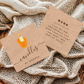 Hausgemachte Kerzen Kraft Style Paper & Social Med Quadratische Visitenkarte
