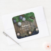 Hausgemachte Kerzen Personalisiert Quadratischer Aufkleber (Umschlag)