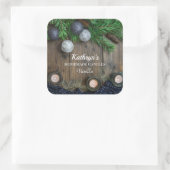 Hausgemachte Kerzen Personalisiert Quadratischer Aufkleber (Tasche)