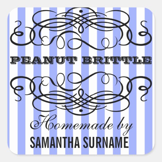 Hausgemachte Konserven Quadratischer Aufkleber (Vorderseite)