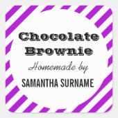 Hausgemachte Konserven Quadratischer Aufkleber (Vorderseite)