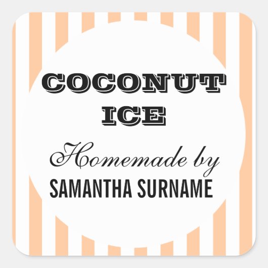 Hausgemachte Konserven Quadratischer Aufkleber (Vorderseite)