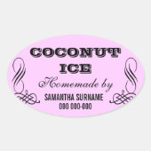 Hausgemachte Konservierungsstoffe Ovaler Aufkleber (Vorderseite)