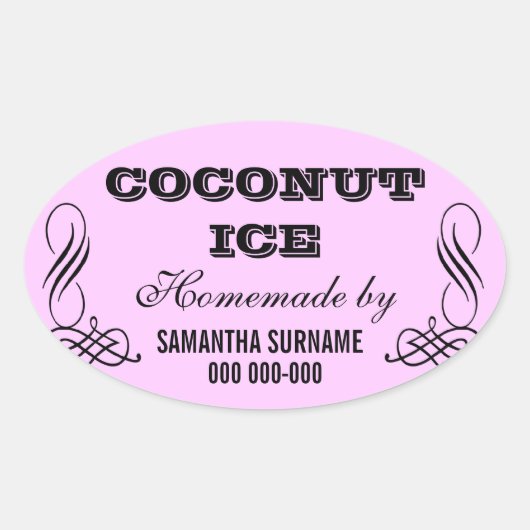 Hausgemachte Konservierungsstoffe Ovaler Aufkleber (Vorderseite)