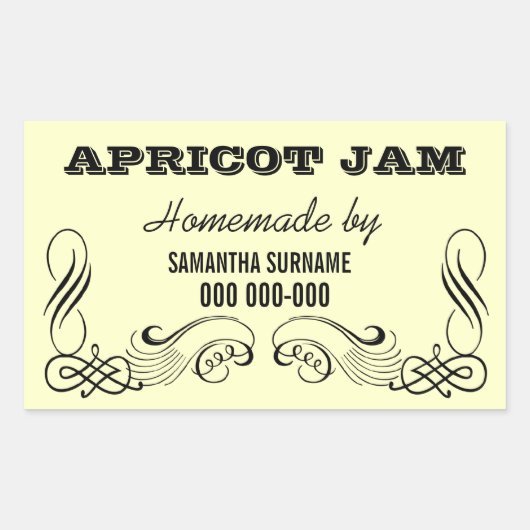 Hausgemachte Konservierungsstoffe Rechteckiger Aufkleber (Vorderseite)