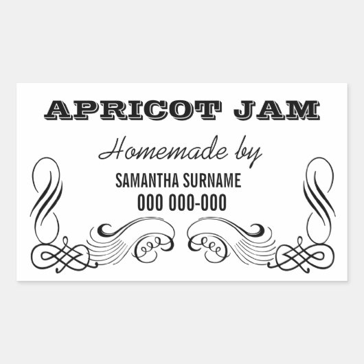 Hausgemachte Konservierungsstoffe Rechteckiger Aufkleber (Vorderseite)