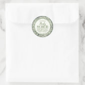 Hausgemachte Körperpeeling-Zutaten grün botanisch Runder Aufkleber (Tasche)