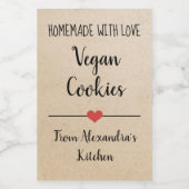 Hausgemachte KraftCookies Lebensmitteletikett (Einzelnes Label)