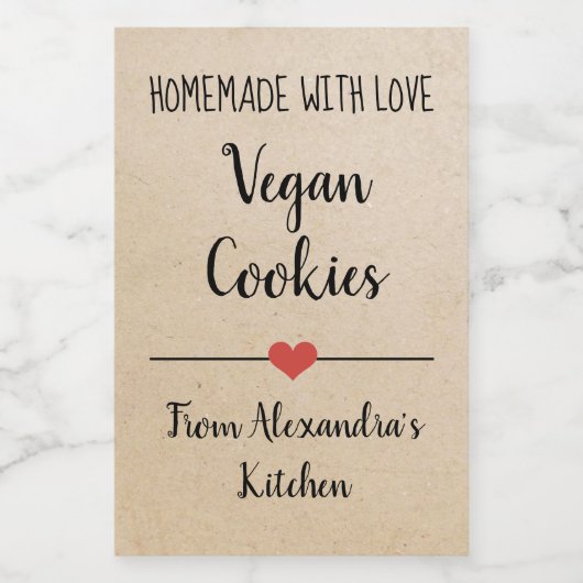 Hausgemachte KraftCookies Lebensmitteletikett (Einzelnes Label)