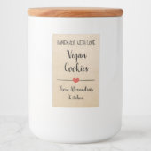 Hausgemachte KraftCookies Lebensmitteletikett (Vorderseite)