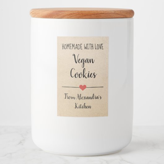 Hausgemachte KraftCookies Lebensmitteletikett (Vorderseite)