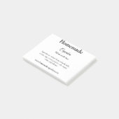 Hausgemachte Kuchen mit Liebe hinzufügen Text Webs Post-it Klebezettel (angewinkelt)