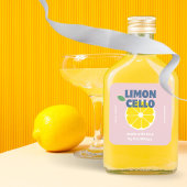 Hausgemachte Liebe Moderne rosa Kraft Limoncello L Quadratischer Aufkleber